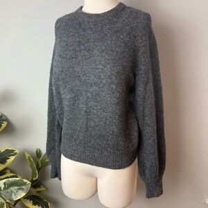 WILFRED Aritzia Charcoal Crew Neck Sweater ~ 2XS